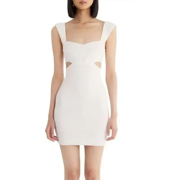 Rumer the Label Dresses & Skirts - Rumer the Label Ribbed Women's Small White Classic Rae Mini Dress NWT Feminine